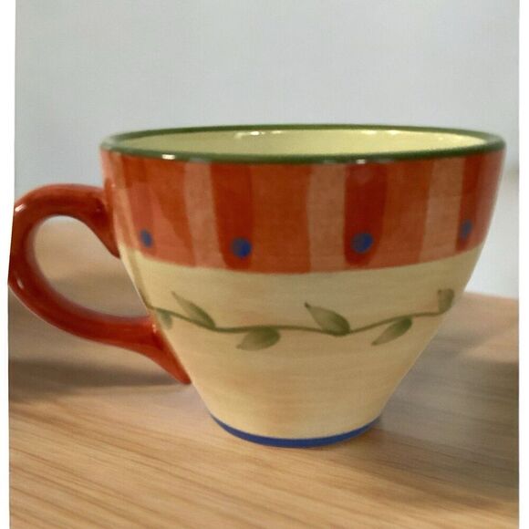 Pfaltzgraff Napoli Hand Painted Large Mugs/Soup Bowls Coffee Tea Cups Set Of 2 - Picture 8 of 8